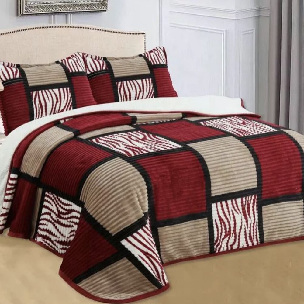 Manta Frazada T&eacute;rmica Chiporro Fundas Almohada 2 Plazas. Color Rojo image number 0.0