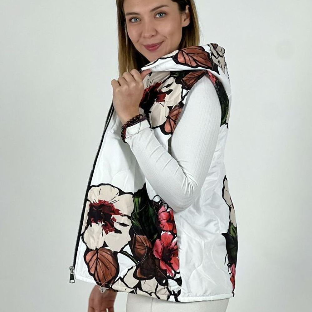 Parka Italiana Corta Estampado Flores image number 7.0