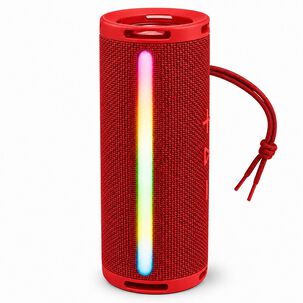 Parlante Port&aacute;til Bluetooth Tws Iluminaci&oacute;n Rgb 10w Rojo 12hrs