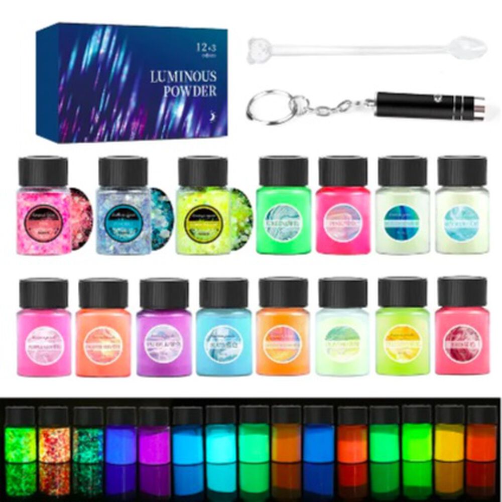 Pigmento Polvo Resina Uv Glitter Fluorescente image number 0.0