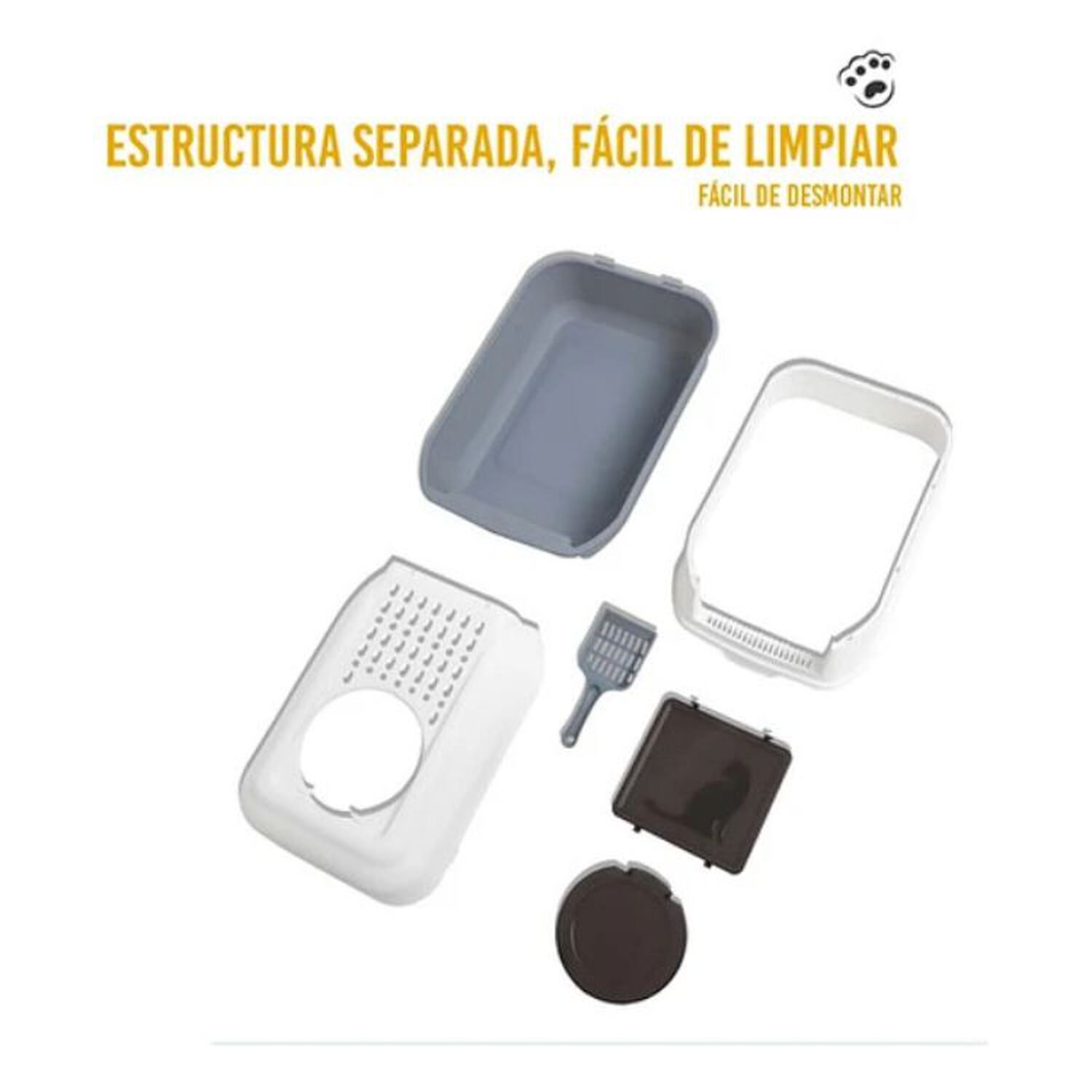 Caja Arenero Cerrado Antisalpicaduras Sanitaria Para Gato image number 2.0