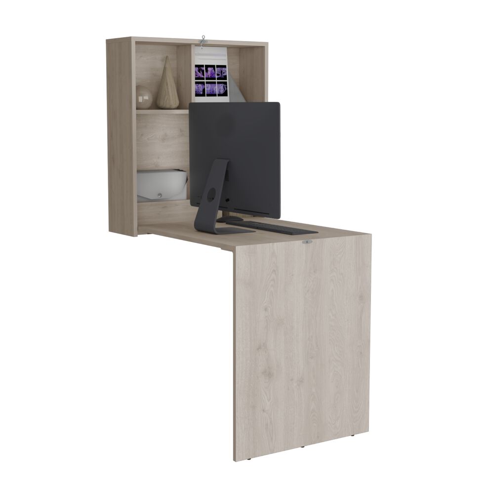 Escritorio Plegable De Pared 72,7x60,1x19 Cm Gris image number 1.0