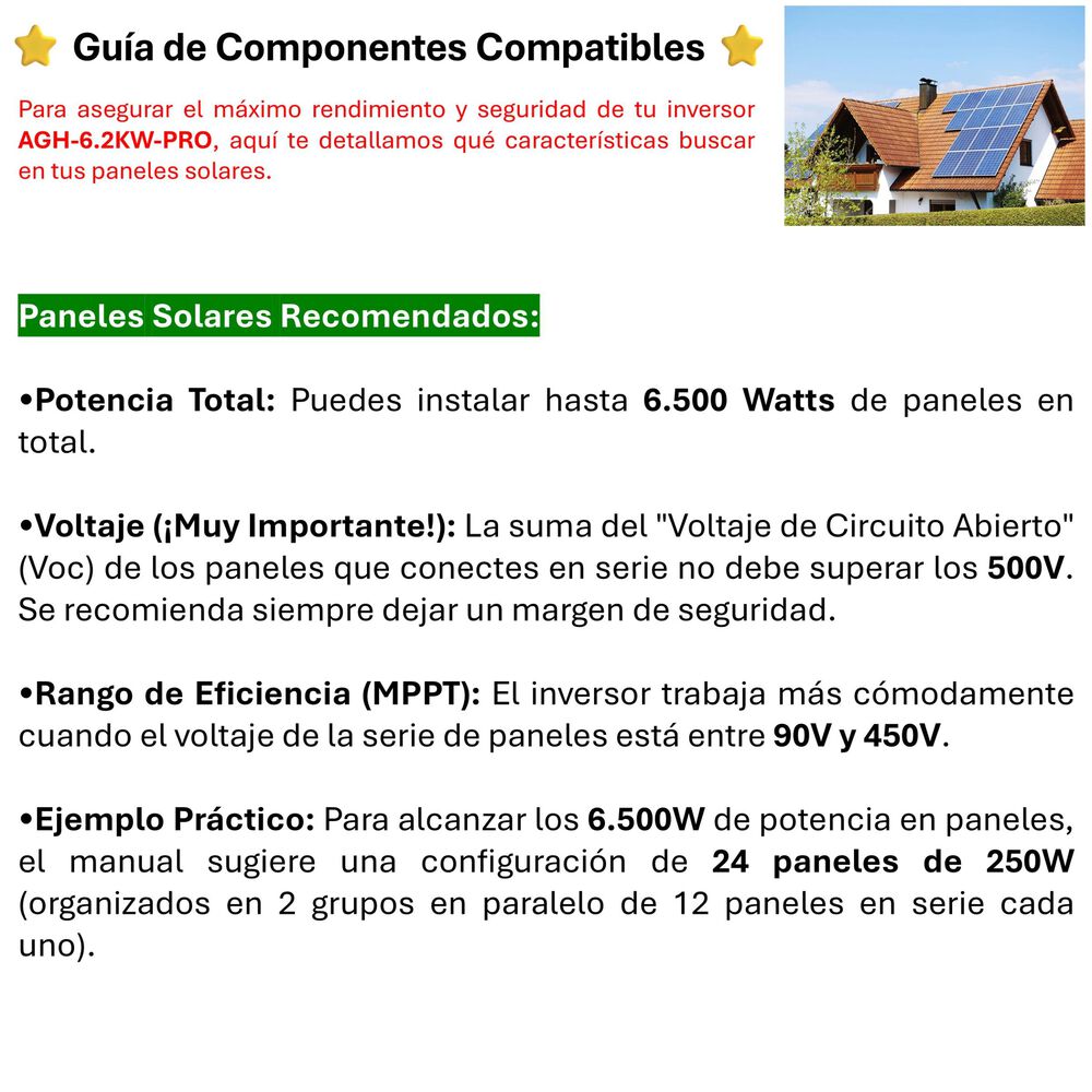 Inversor Solar Con Wifi Híbrido 6200w Potencia Máxima 12400w image number 6.0