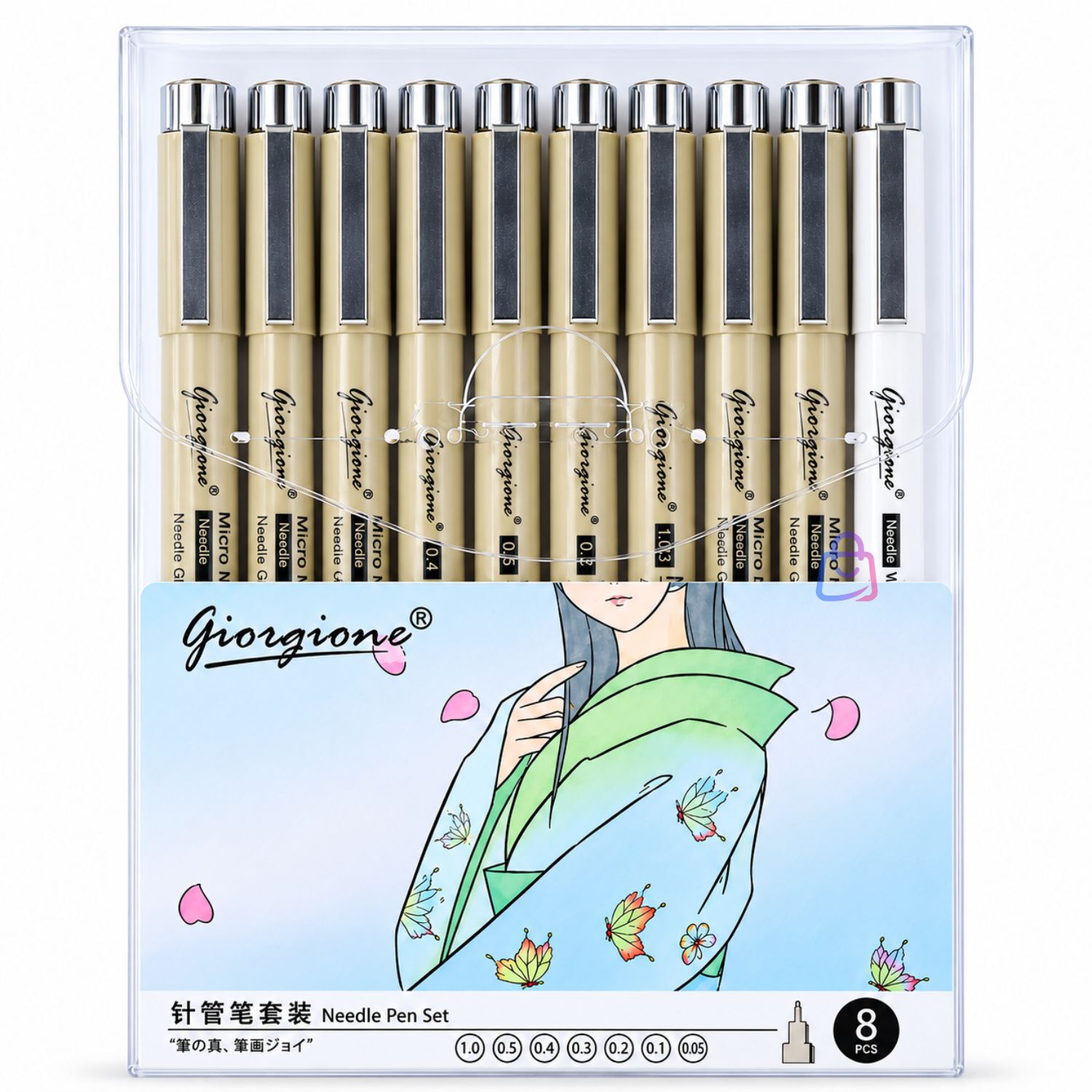 Set Estil&oacute;grafos Zg008 8 Piezas Dibujo Manga - Ps image number 3.0