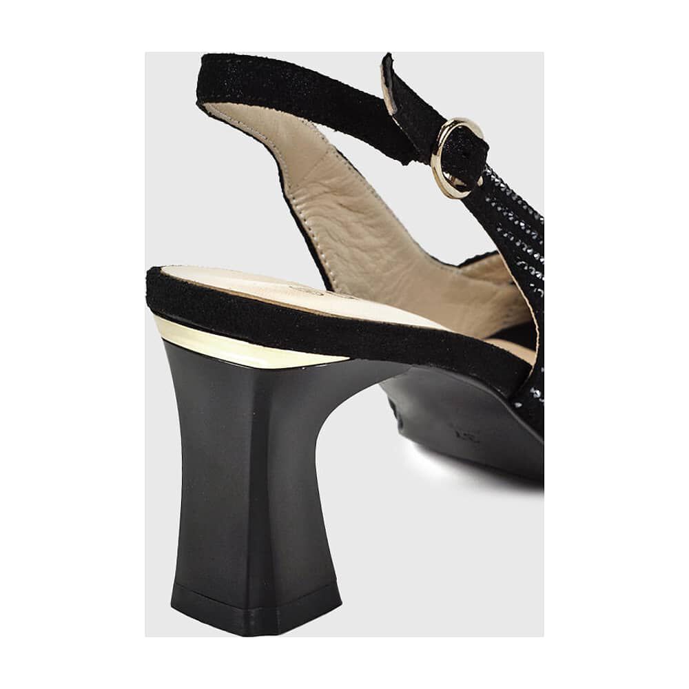 Sandalia Cuero Jamila Negro Con Brillos image number 6.0