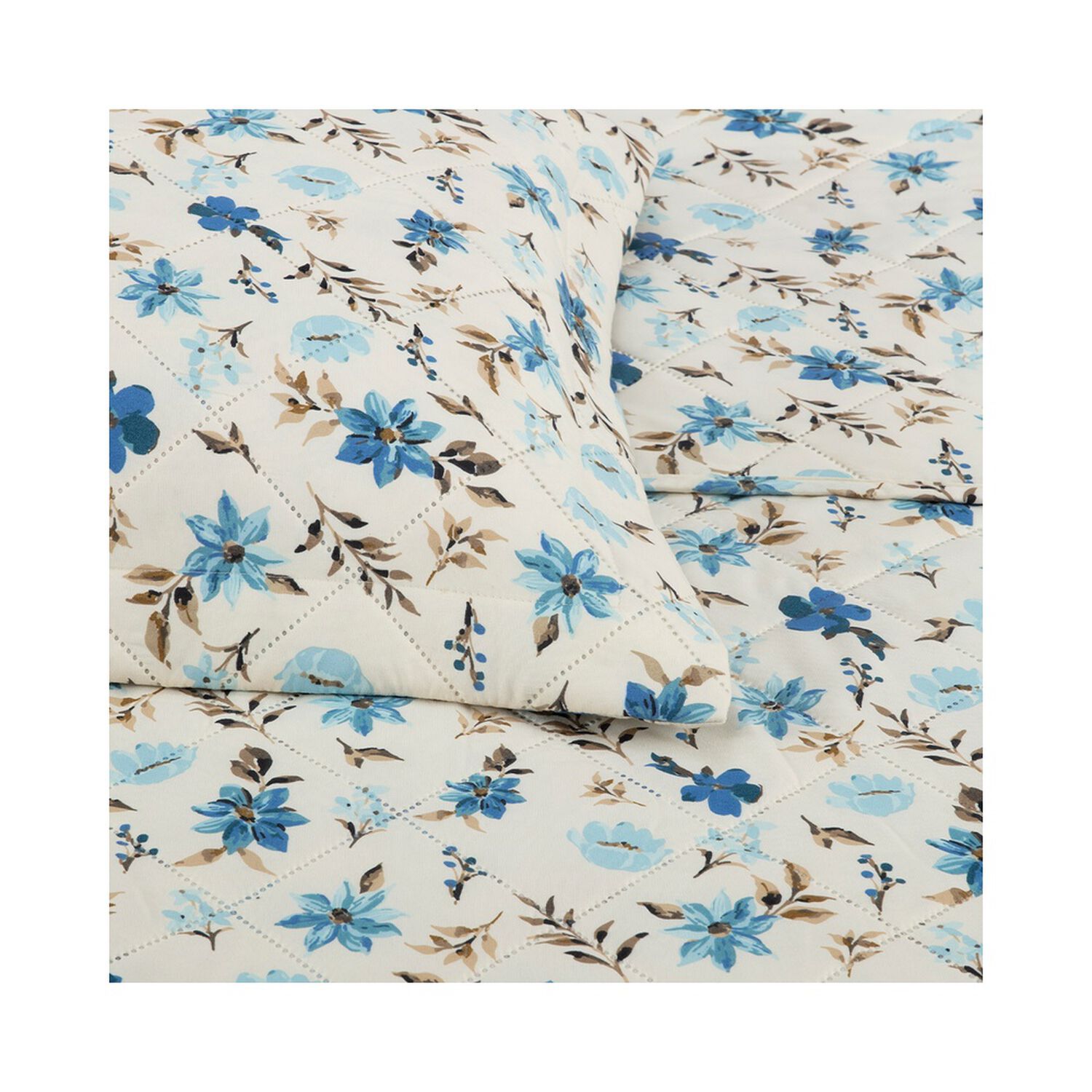 Quilt Andes Estampado Flor Azul 2 Pl image number 3.0