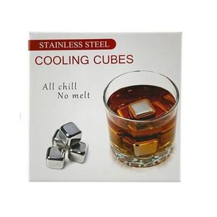 Hielos Acero Para Tragos Cubos Reutilizables 4 Unidades