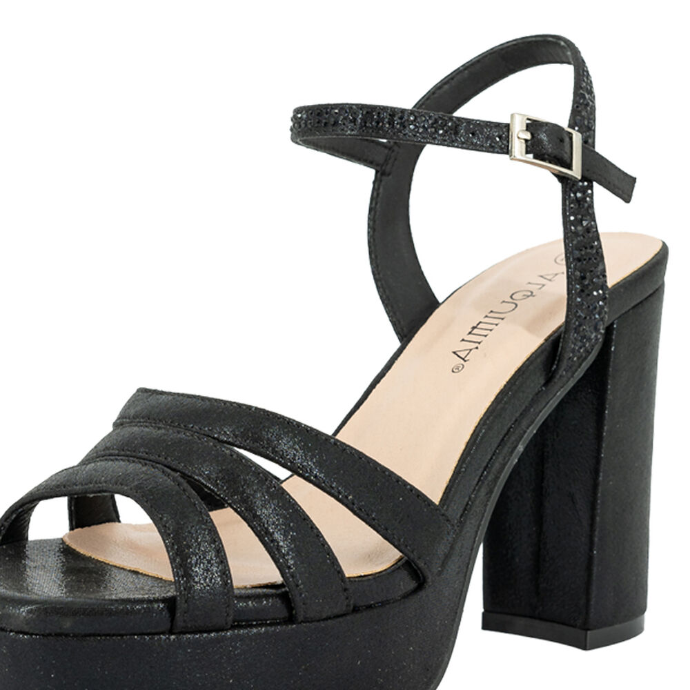 Sandalia Plataforma Isla Negro Alquimia image number 3.0