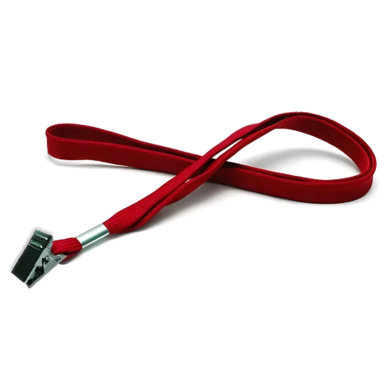Pack 100 Cintas Porta Credencial Rojo Apretador Metal - Ps image number 0.0