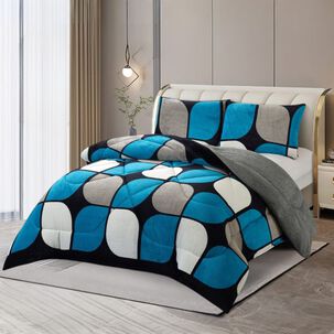 Plumon De Invierno Plush Liso Con Chiporro De 1.5 Plazas + 1 Funda Para Almohada Cip1.5p-33