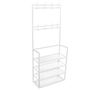 Estante Multifuncional Perchero Zapatero Organizador De Ropa