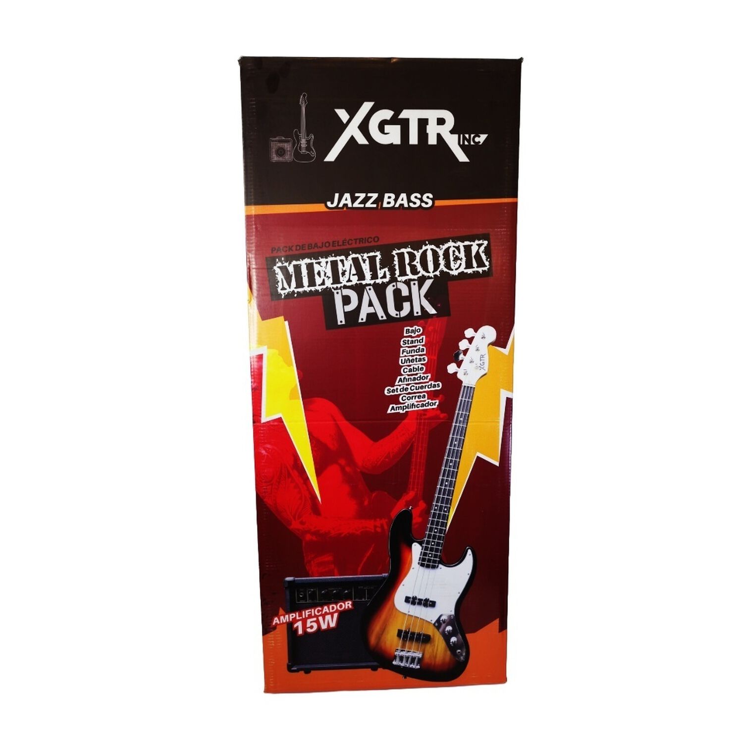 Pack Bajo El&eacute;ctrico Jazz Natural Jb100 Nt, Amp 15w Xgtr image number 1.0