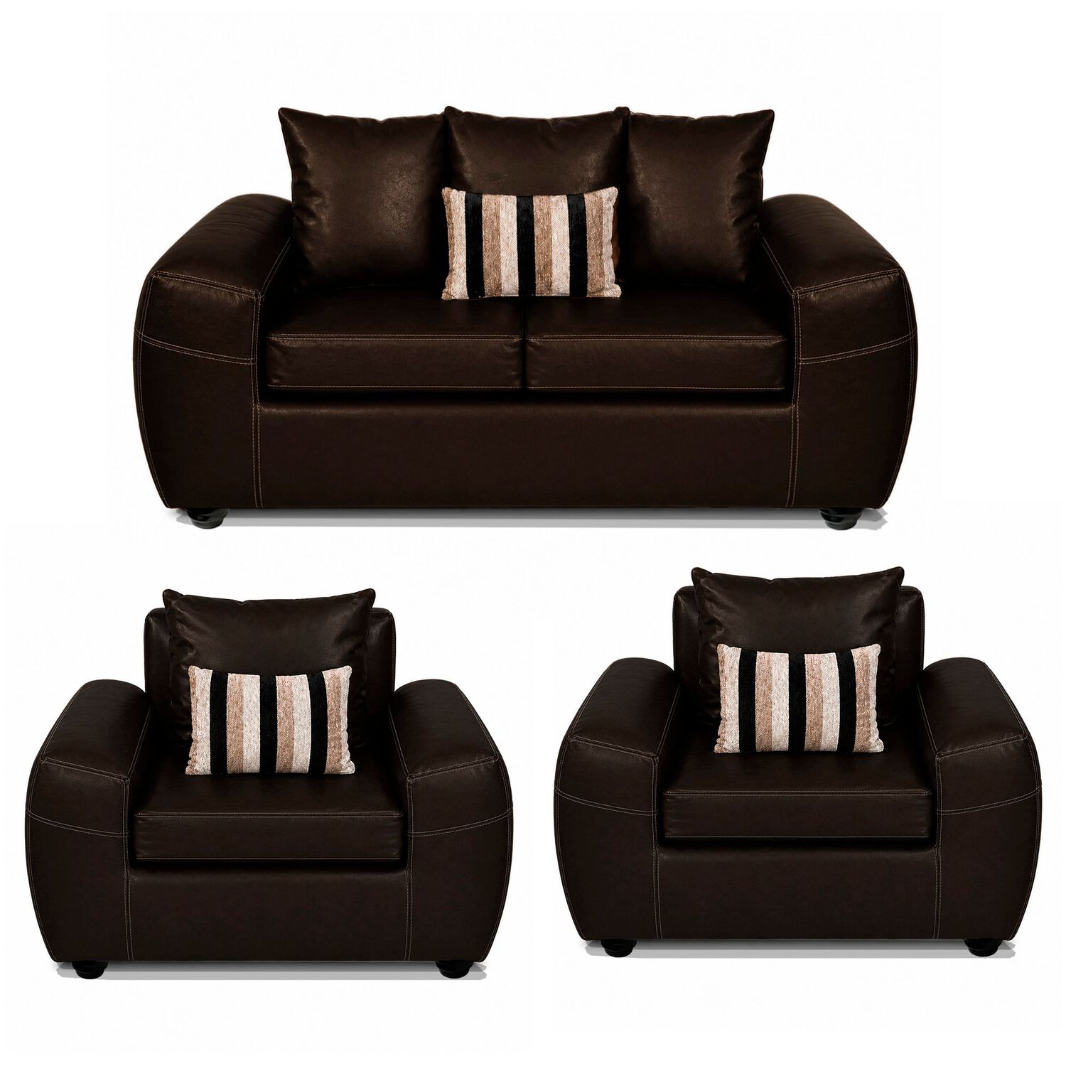 Juego De Living Elegant Detail Houston Pu / 4 Cuerpos image number 0.0