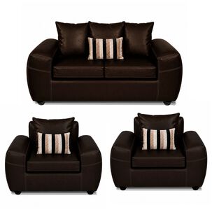 Juego De Living Elegant Detail Houston Pu / 4 Cuerpos
