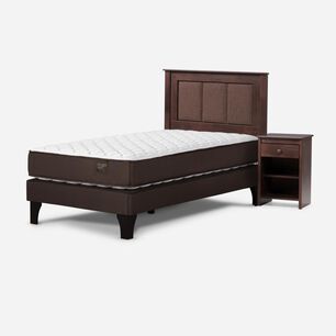 Cama Europea Rosen Ergo T / 1 Plaza / Base Normal + Set De Maderas Rachel