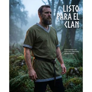 Traje Vestido T&uacute;nica Disfraz Medieval Celta Vikingo