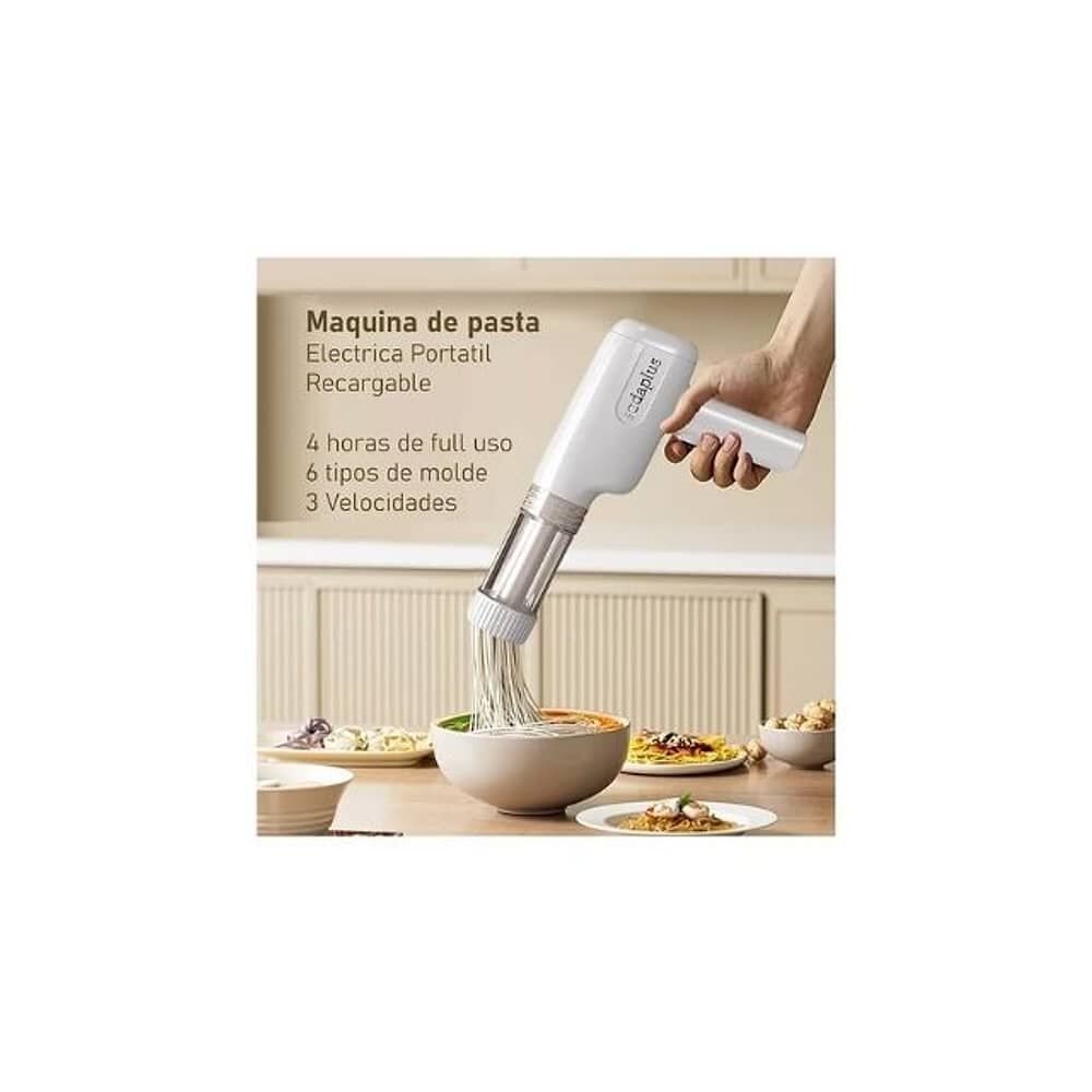 Maquina Para Pastas Electrica Recargable Fideos 6 Tipos image number 5.0