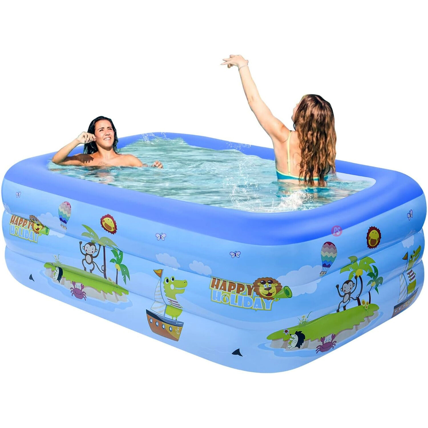 Piscina Inflable 115x85x56cm Con 3 Anillos Dise&ntilde;o - Ps image number 2.0