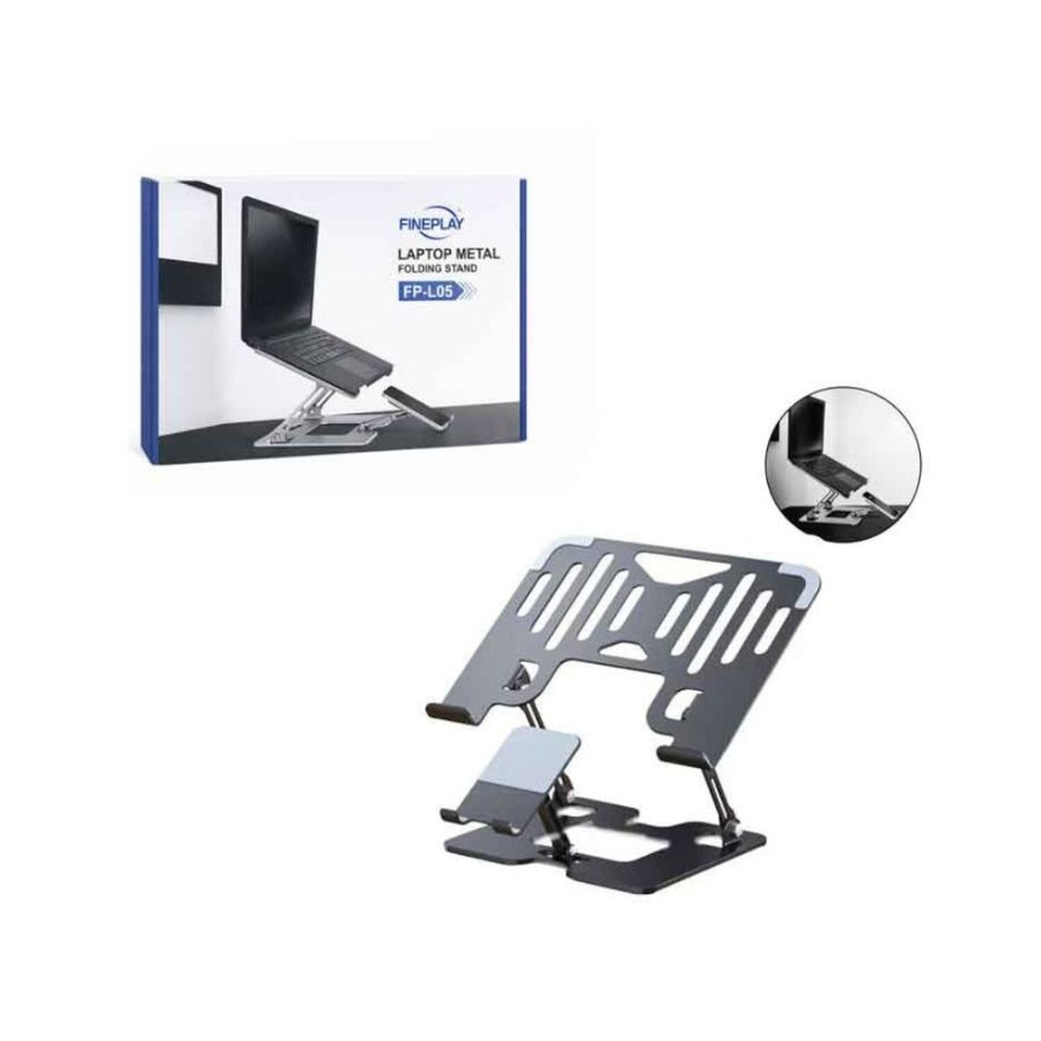 Soporte Ergon&oacute;mico De Aluminio Para Laptop Y Celular 2 En 1 image number 4.0