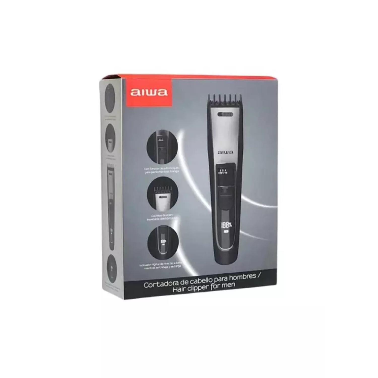 Maquina Cortadora De Pelo Y Barba Recargable Awawhcb906 Aiwa image number 3.0