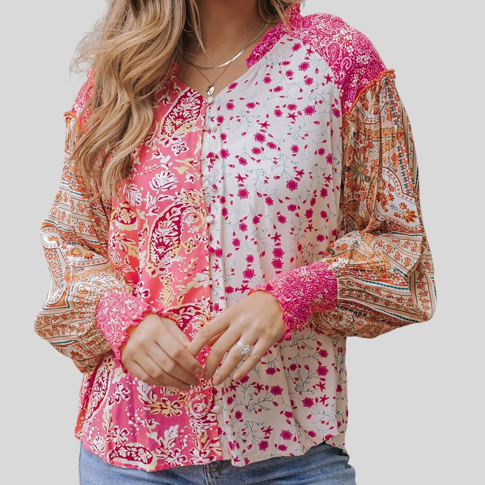 Blusa De Viscosa Estampada Oversize image number 0.0