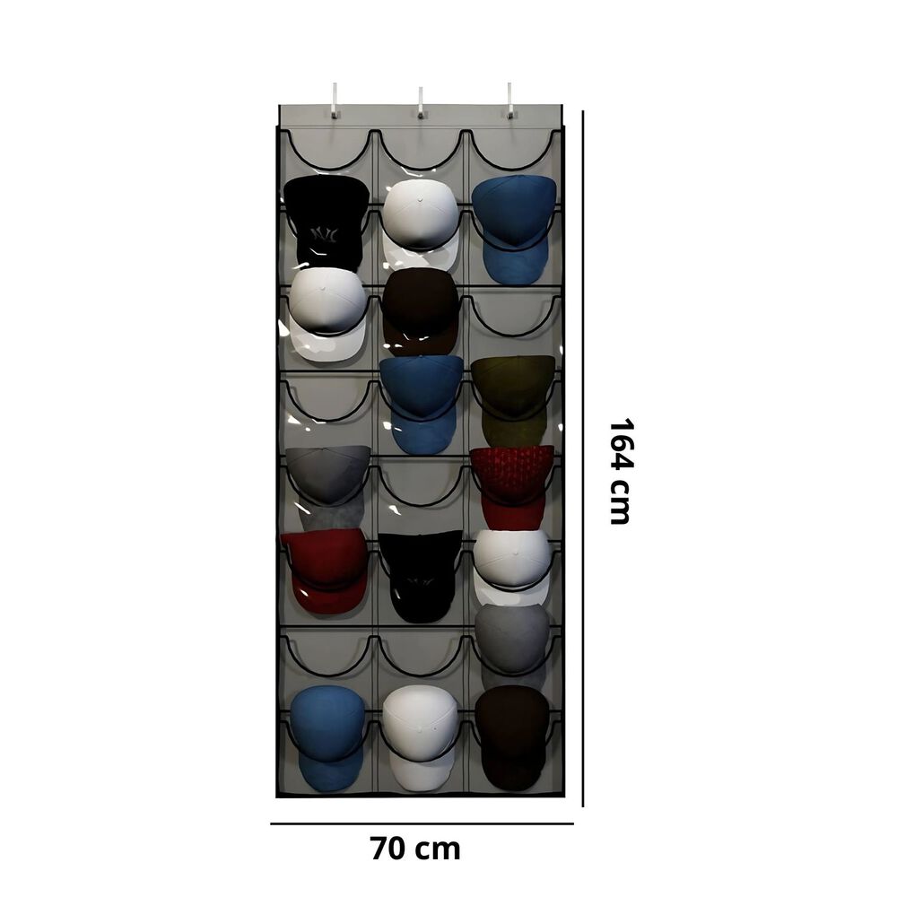 Organizador Colgante De 24 Gorras De Jockeys Para Puerta image number 1.0