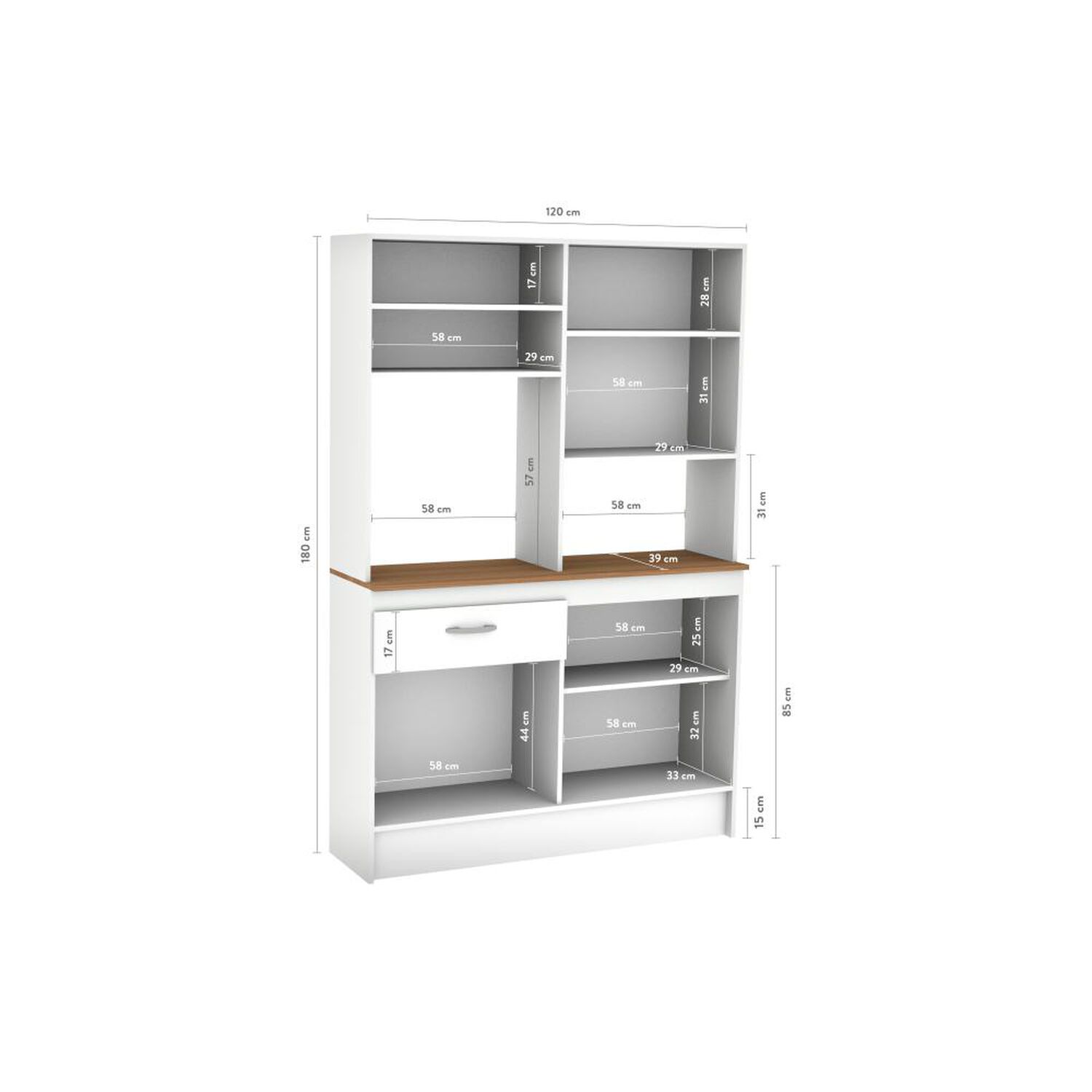 Mueble De Cocina Cic Emma / 6 Puertas / 1 Cajon image number 1.0