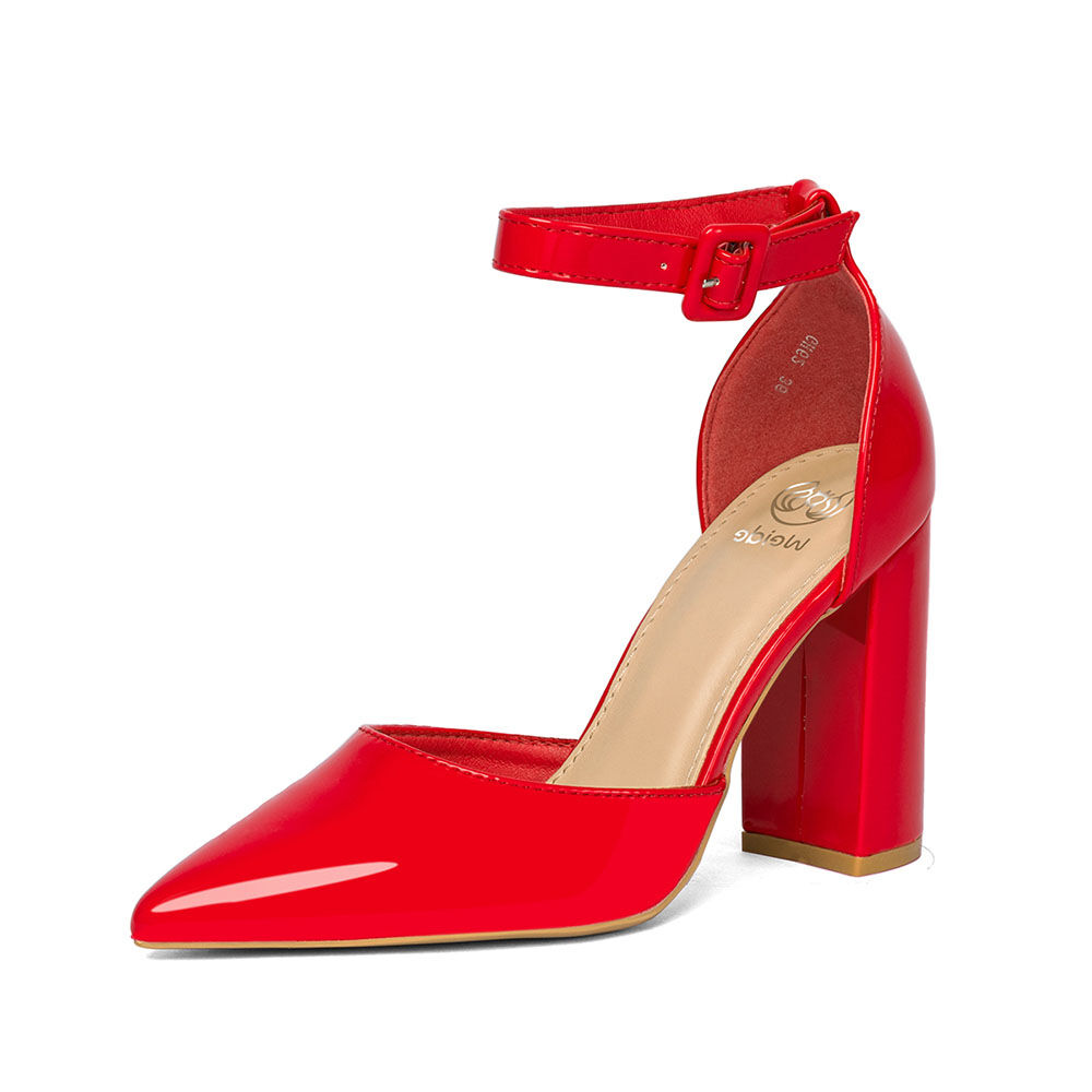 Zapato Taco Alto Rojo Fiesta Mujer Weide Gh62 image number 4.0