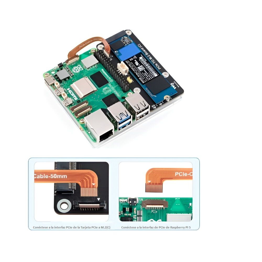 Adaptador Pcie A M.2 Nvme Ssd Para Raspberry Pi 5 image number 1.0