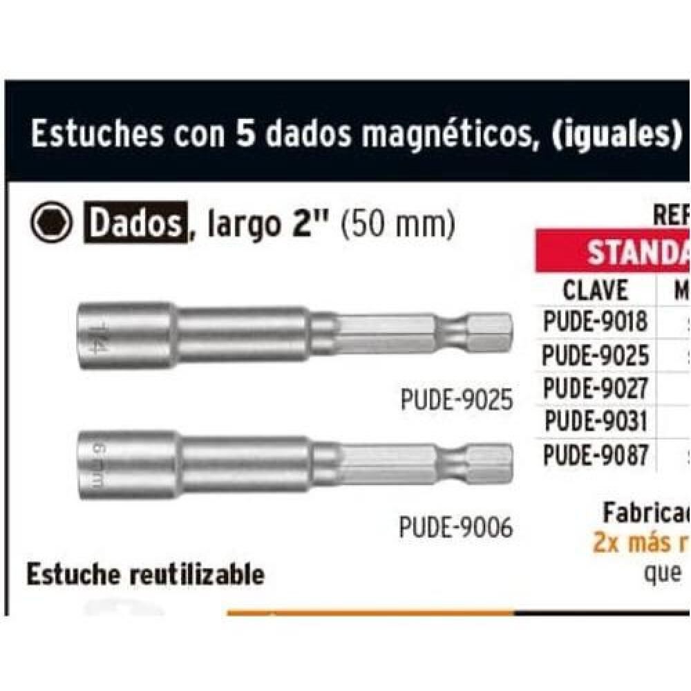 Set De 5 Dados Magneticos Hexagonales 5/16 Truper Expert image number 3.0