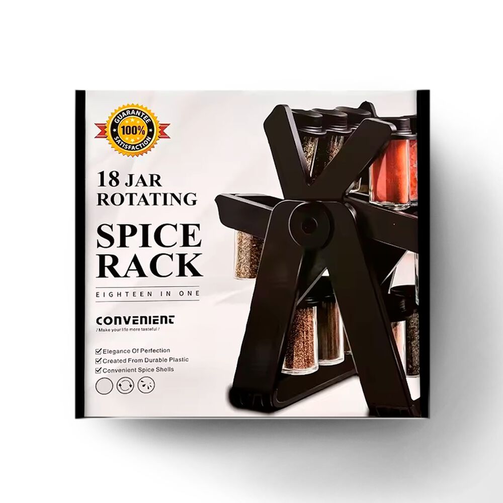 Especiero Giratorio 360 Con 18 Frascos Negro image number 2.0