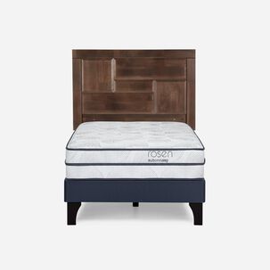 Cama Europea Rosen Autonomy Sky / 1.5 Plazas / Base Normal + Respaldo Dolce