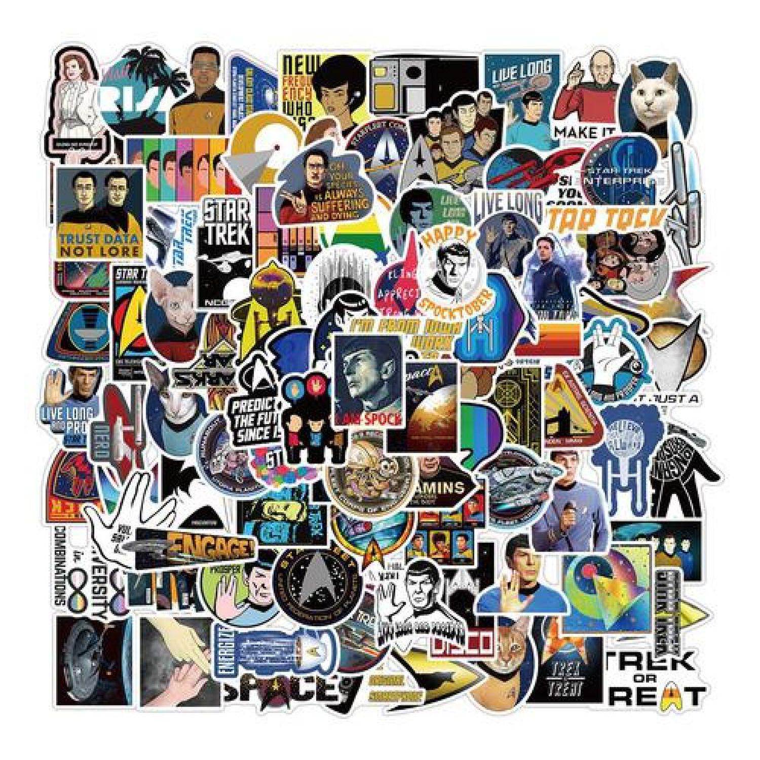 Set Stickers Calcomonias Star Trek Kirk Spock image number 1.0