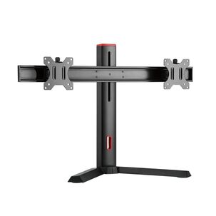 Soporte Doble Monitor Tv Con Base 17" A 27" Macrotel