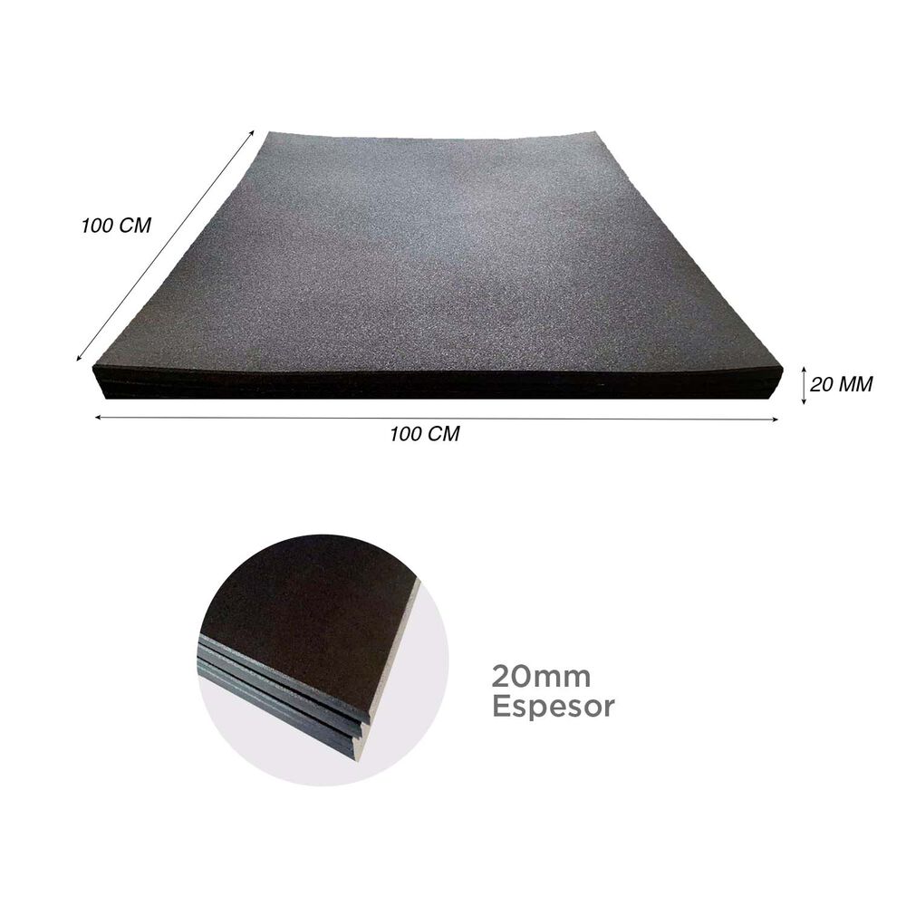 Piso De Goma 100x100 Cm 20 Mm image number 2.0