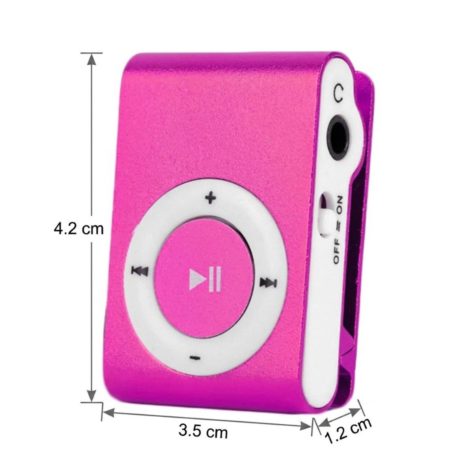 Mini Reproductor Mp3 Clip Estilo Shuffle Sin Pantalla Rosa image number 2.0