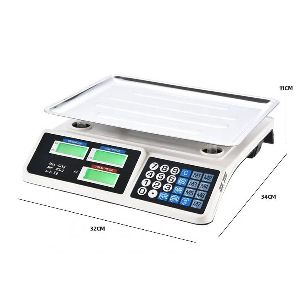 Balanza Digital Recargable Para Comecios Doble Pantalla 40kg image number 4.0