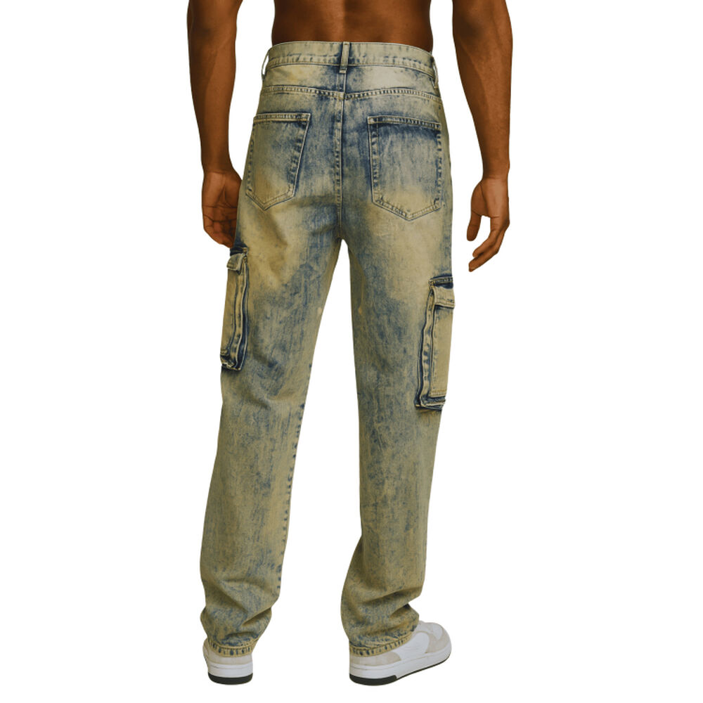 Pantalon Cargo Acid Wash Hombre Spain image number 2.0