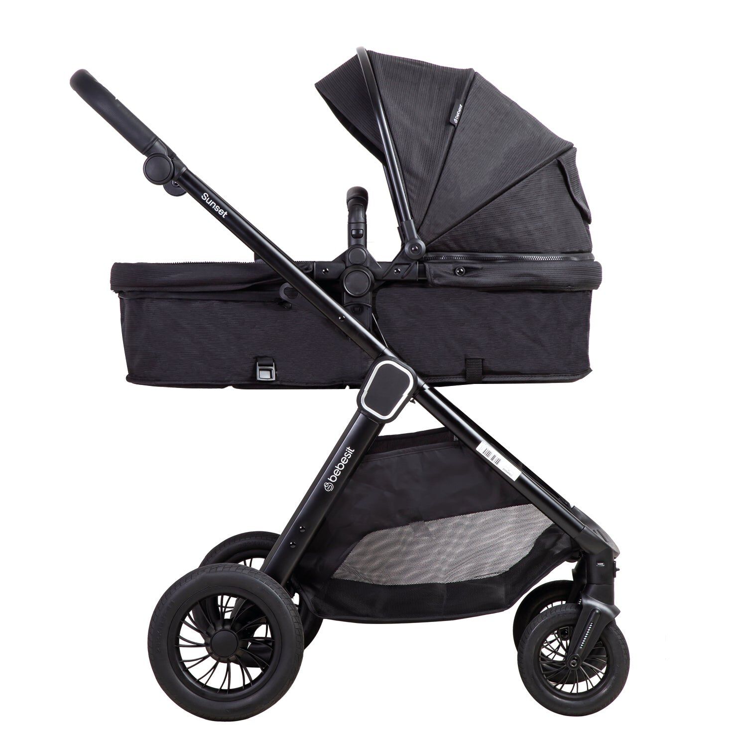Coche Cuna Travel System Isofix Sunset Premium Negro Bebesit image number 3.0