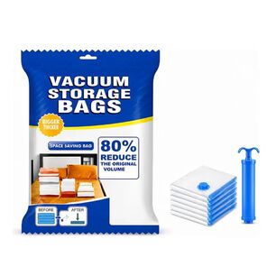Pack De 5 Bolsas De Almacenamiento Al Vac&iacute;o Con Bomba Manual .