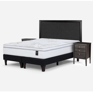 Cama Europea Rosen Nolita / King / Base Dividida + Set De Maderas Nolita Grafito
