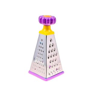 Rallador Rebanador 4 Caras Cuadrado Acero Mango Ergon&oacute;mico