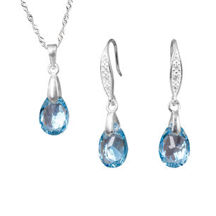 Conjunto Milan Cristales Genuinos Aquamarine