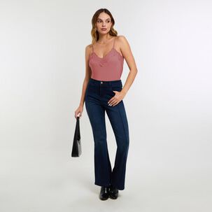Polera Pabilo Aplicación Encaje Mujer Kimera
