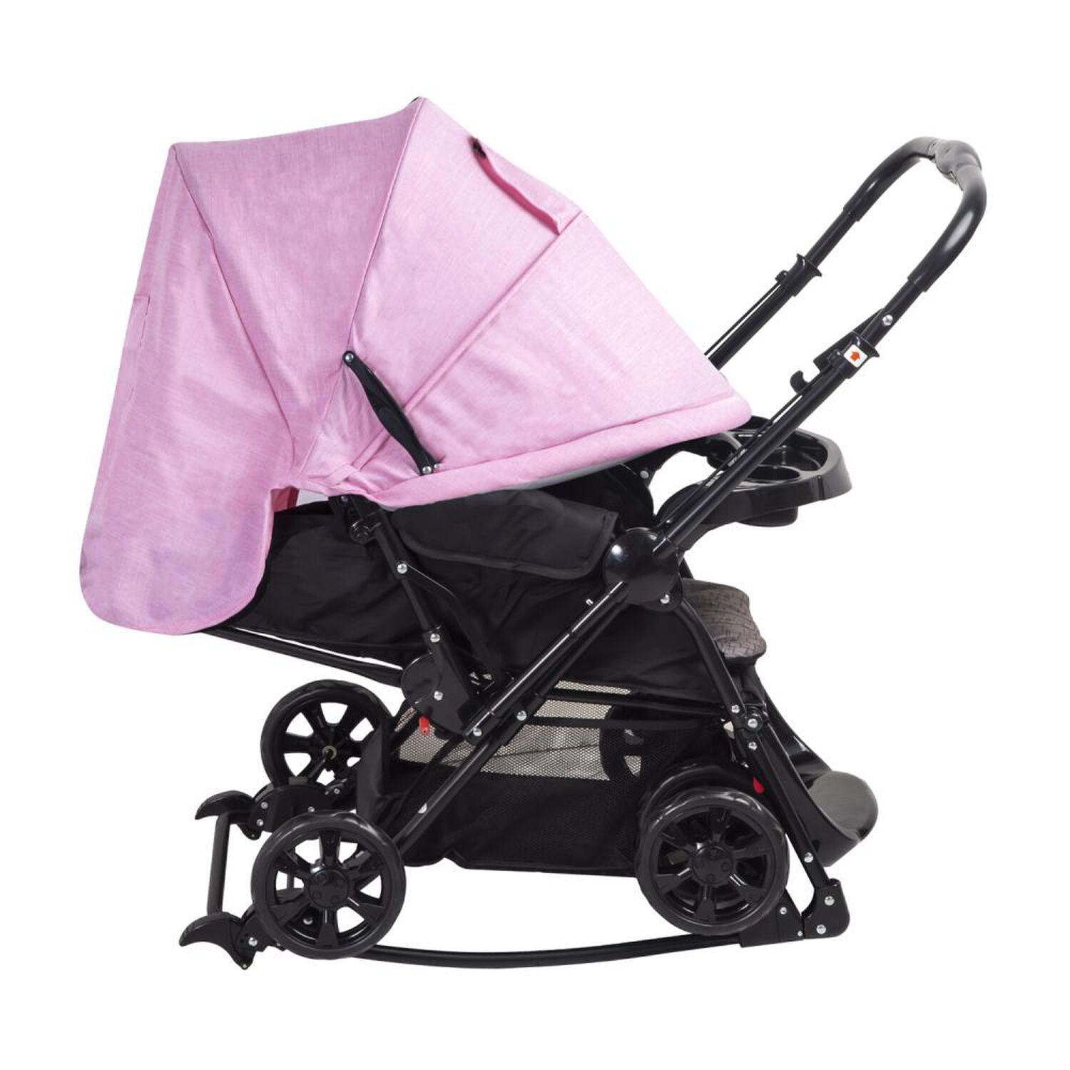 Coche Cuna Paseo Bebesit Balancin Sx Rosado image number 2.0