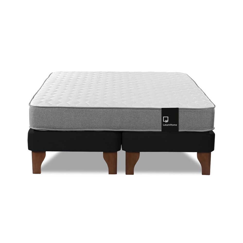 Cama Europea Zen Best Tela Velvet Negro 2 Plazas image number 3.0