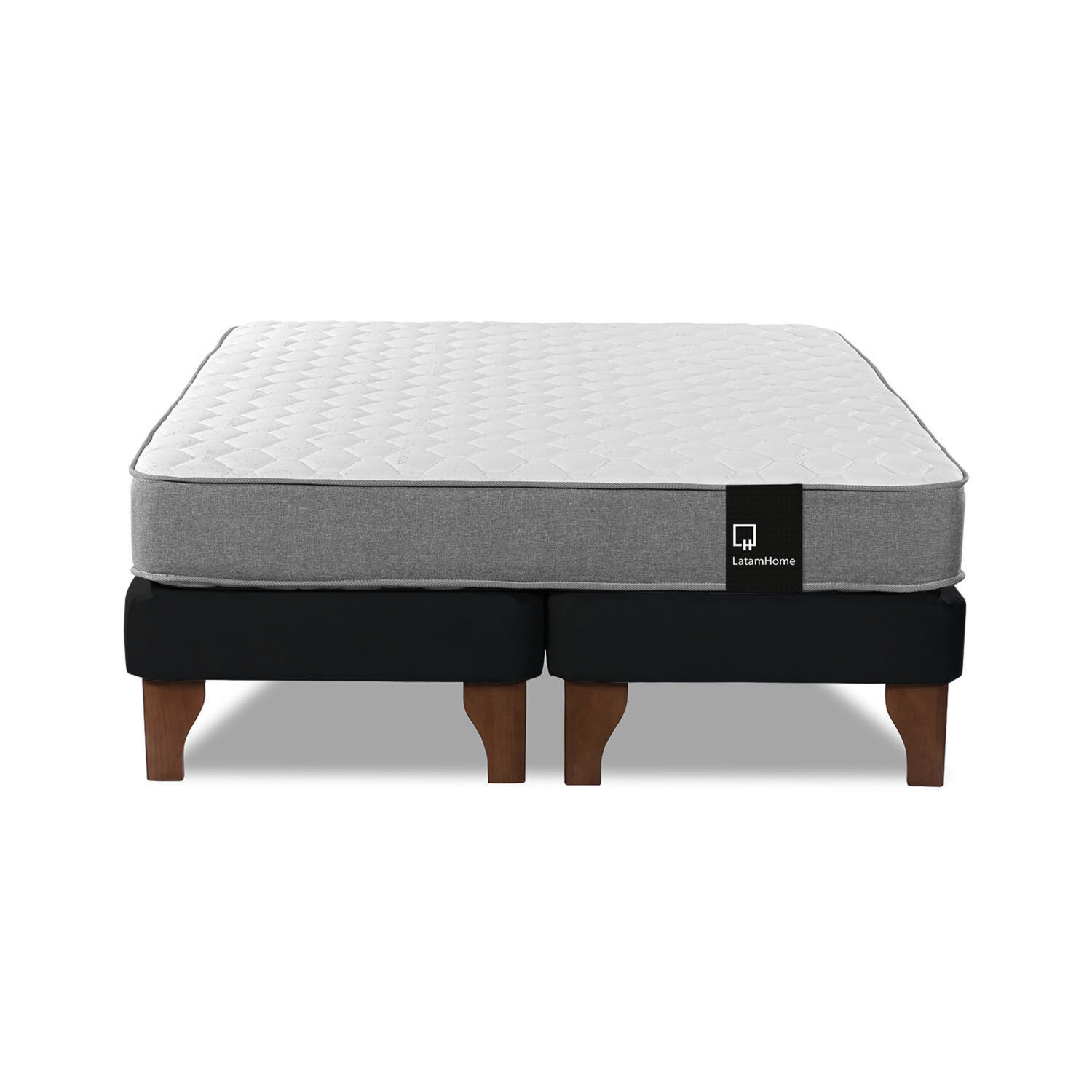 Cama Europea Zen Best Tela Velvet Negro 2 Plazas image number 3.0