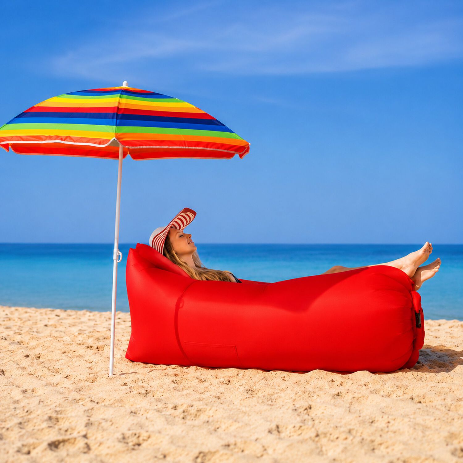 Sof&aacute; Sill&oacute;n Inflable Tumbona Coj&iacute;n Banano Camping Aire Playa image number 37.0