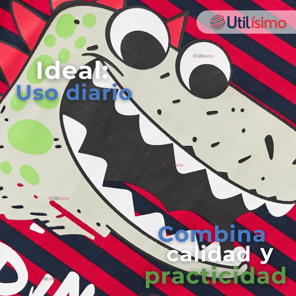 Polera Manga Larga Ni&ntilde;o 100% Algod&oacute;n Dinosaurio Rojo Camiseta image number 3.0