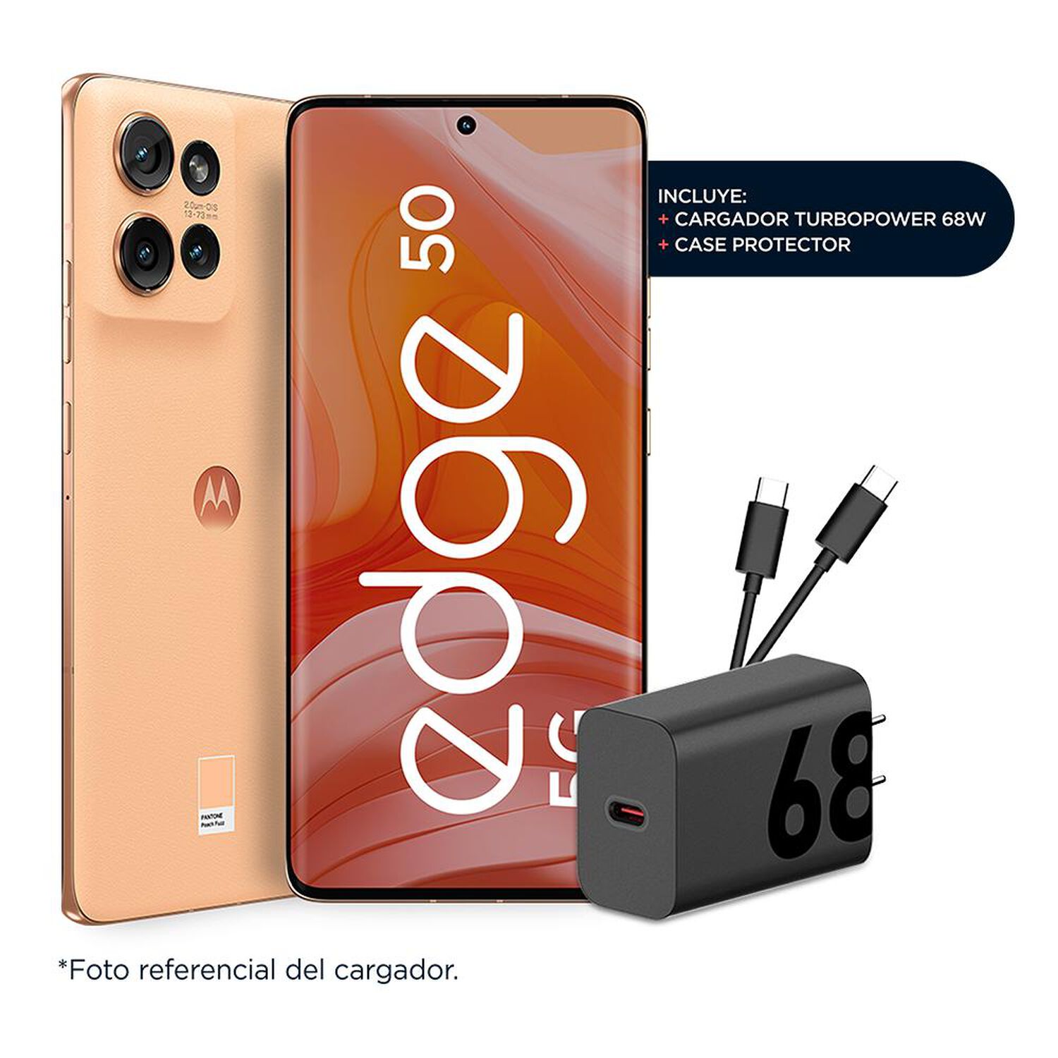 Smartphone Motorola Edge 50 / 5G / 256 GB / Peach Fuzz / Liberado image number 2.0